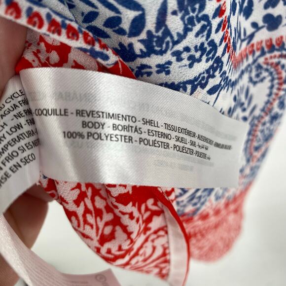 Ariat Shawl Women’s Small Blue & Red Paisley Oversized Lightweight Feminine - Picture 4 of 10